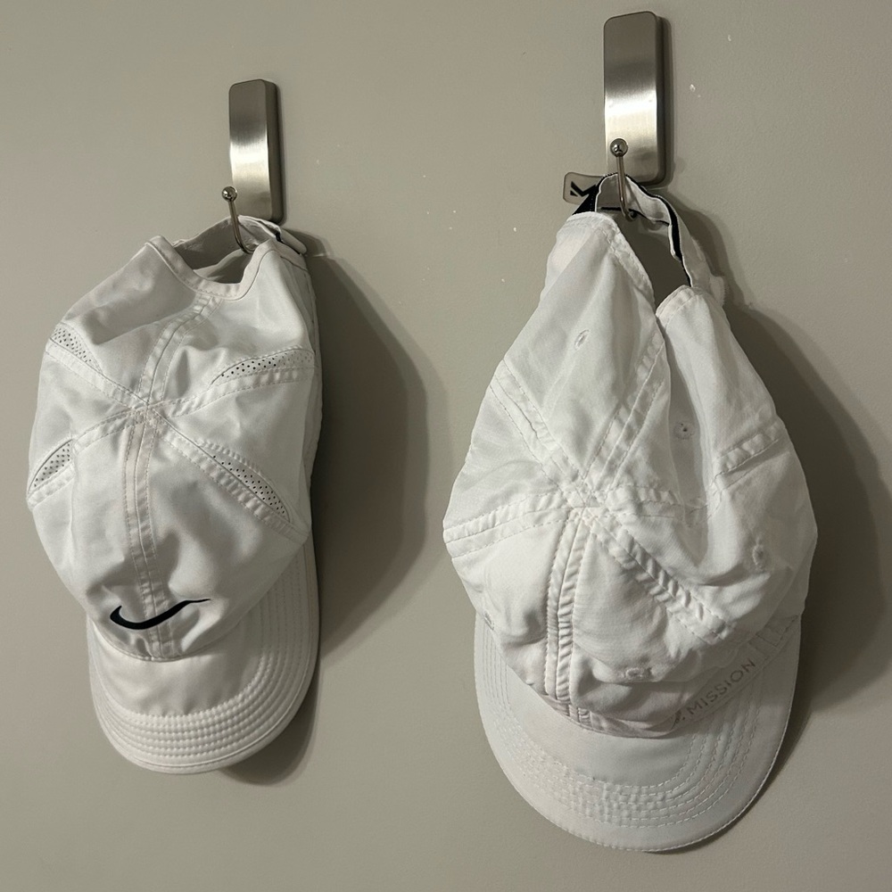 White tennis hats. 
- One Nike, one mission brand